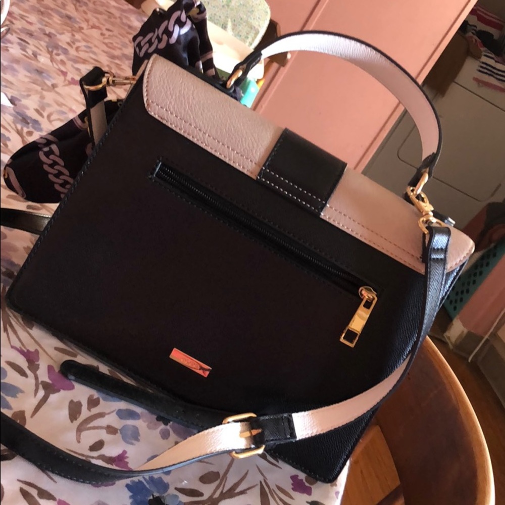 Aldo Black and Cream Colorblock Top-Handle Crossbody Bag - Picture 4 of 6
